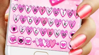 Doodle Love Pink Keyboard Theme