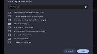 Inscript keyboards