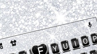 Silvery Glitter Keyboard Theme