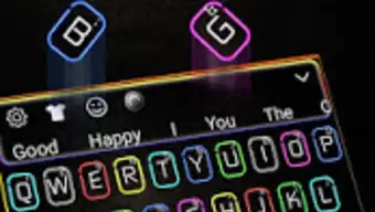 Neon Lights Sparkle Keyboard Theme