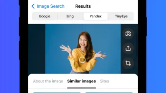 Reverse image search app.