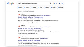 Reddit Search on Google