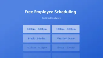 Free Employee Scheduling | BriskCloudware