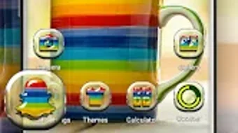 Rainbow Cup Launcher Theme