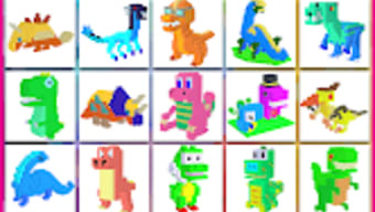 Dinosaurs 3D Color by Number