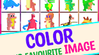 Dinosaurs 3D Color by Number