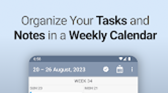 Weekly Calendar: Tasks  Notes