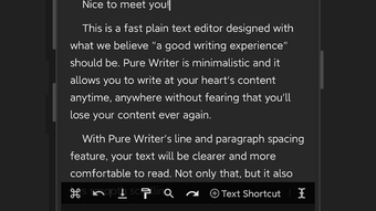 Pure Writer - Writing Note