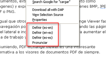 Barra de Español