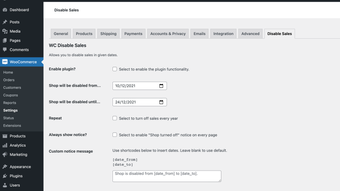 Disable Sales for WooCommerce