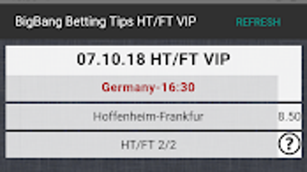 BigBang Betting Tips Half Time  Full Time VIP