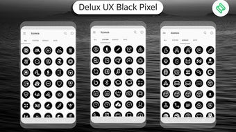 Delux Black - Round Icon Pack