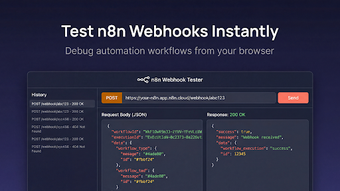 n8n Webhook Tester - Debug & Test n8n Automation Workflows for Google ...