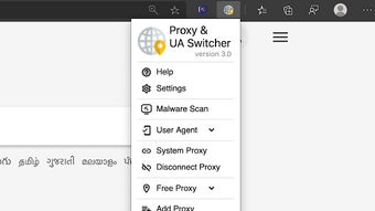 Proxy & User-Agent Switcher