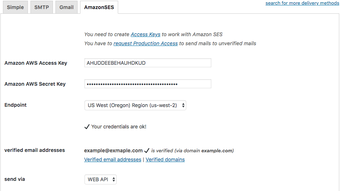 Mailster AmazonSES Integration