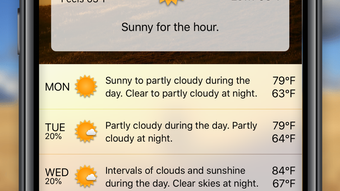 Forecast Bar - Weather  Radar