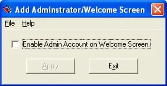 Enable Administrator on the Welcome Screen