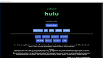 an interface to hulu