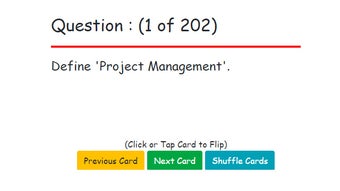 PMP Certification Flashcards