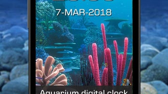 Aquarium digital clock live wallpaper