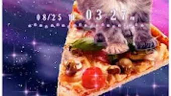 Funny Theme-Pizza Space Cat-