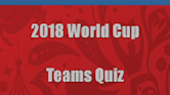 2018 World Cup Teams Quiz