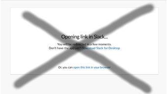 Open Slack in Browser, not App