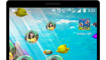 Bubble photo live wallpaper with aquarium