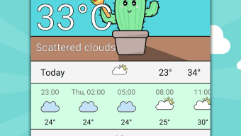 Cactus weather app: Forecast  widget  clocks