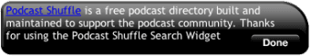 Podcast Shuffle Search Widget