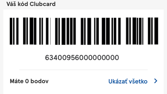 Clubcard Tesco Slovakia