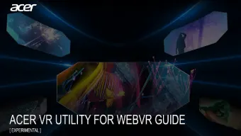 Acer VR Util. for 360 WebVR(experimental)