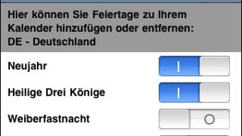 Feiertage und Schulferien