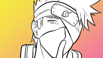 How to draw Kakashi