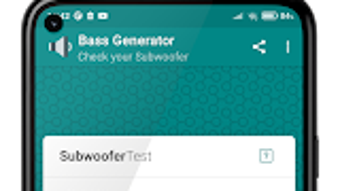 Bass Generator. Subwoofer Test