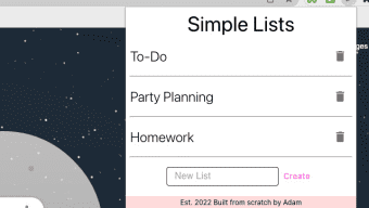 Simple Lists