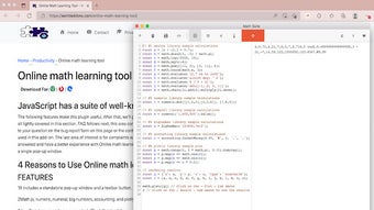 Online math learning tool