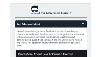 Levi Ackerman Haircut