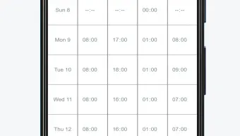 Planningify Work time schedule