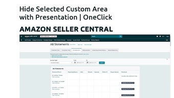 Hide Selected Custom Area with Presentation | OneClick