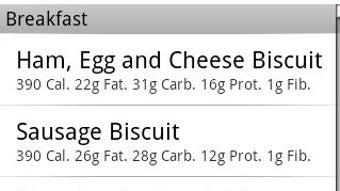 Fast Food Calorie Counter APK