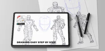Draw Iron Superhero Man
