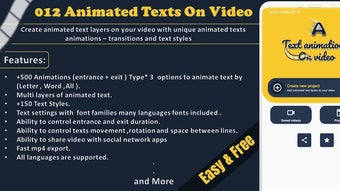 012 Animated text on video : 012 Video maker