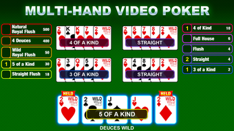 Video Poker Game: Multi Casino