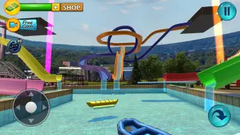 Water Slide Downhill Rush - Aquapark Game