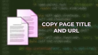 Copy page title and url