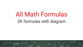 All Math Formulas