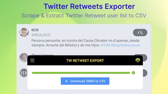 RetweetsExtract - Export Twitter Retweets