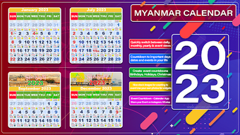 Myanmar Calendar 2023