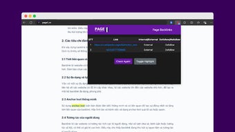 PAGE1 SEO Backlink Checker